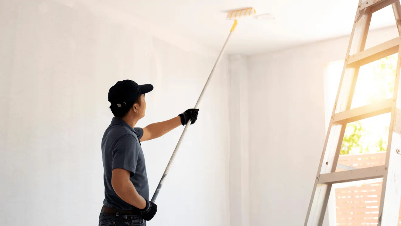 Professional painters at work