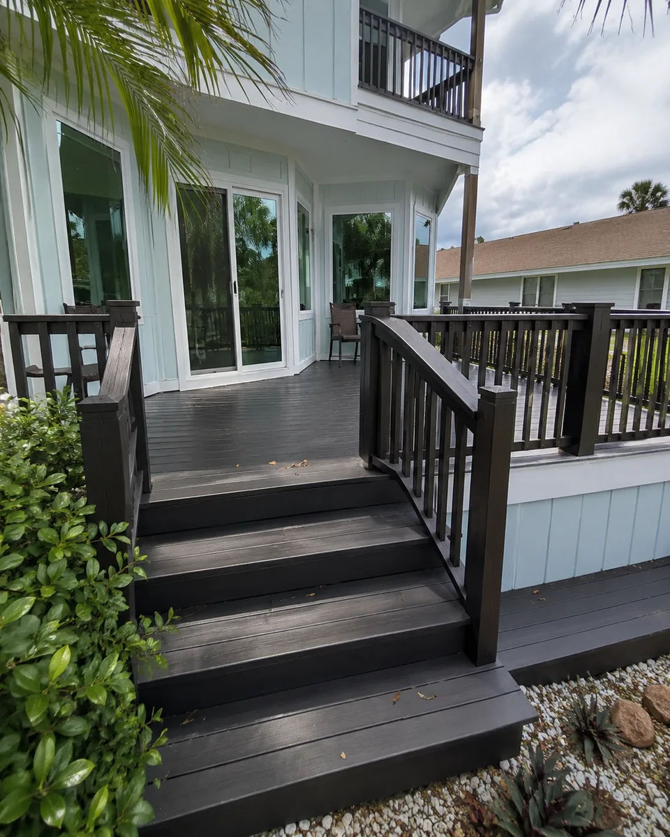 Deck painting project in Hyde Park by Westchase Painting Company