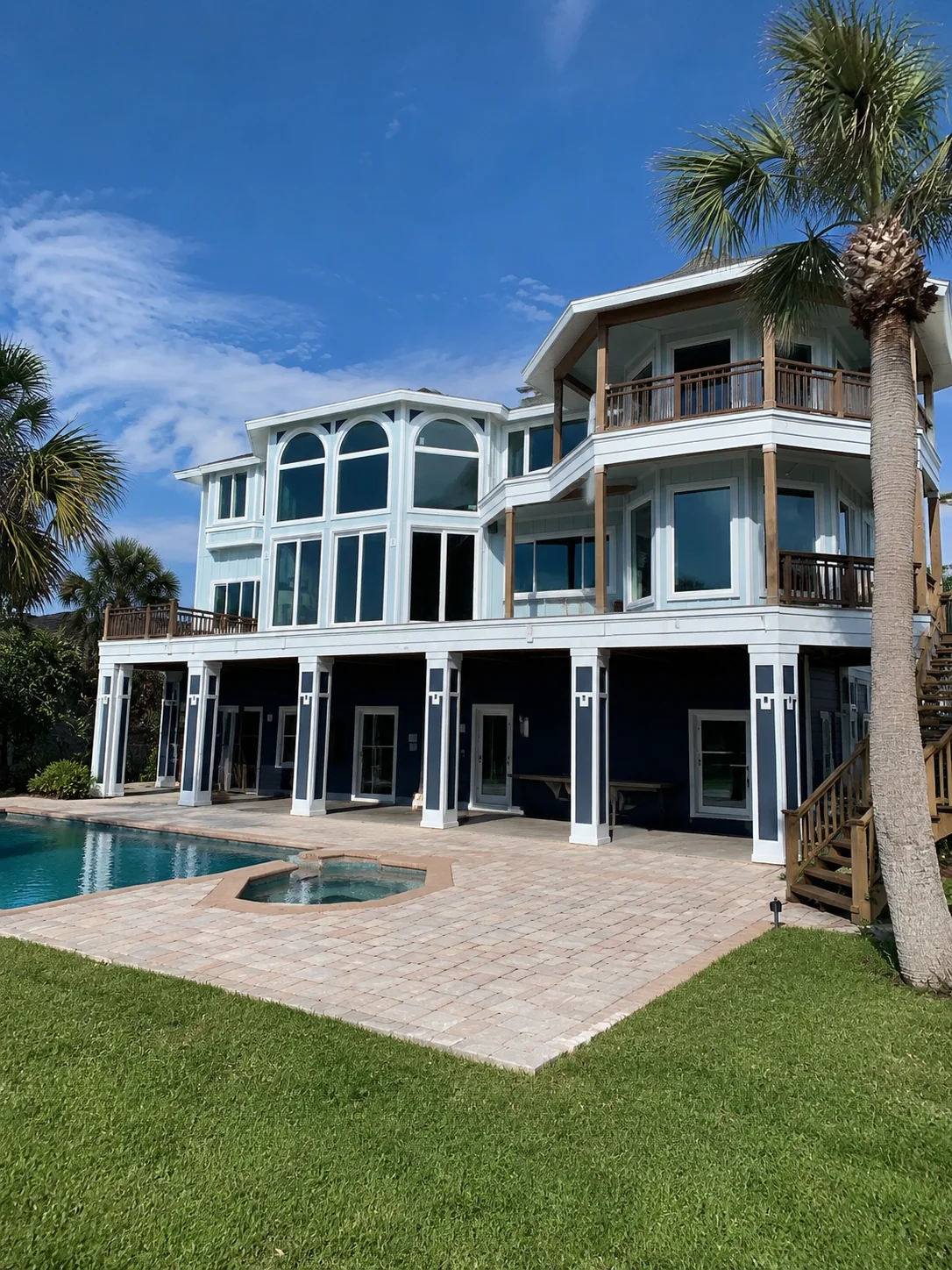 Coastal home exterior painted by Westchase Painting Company