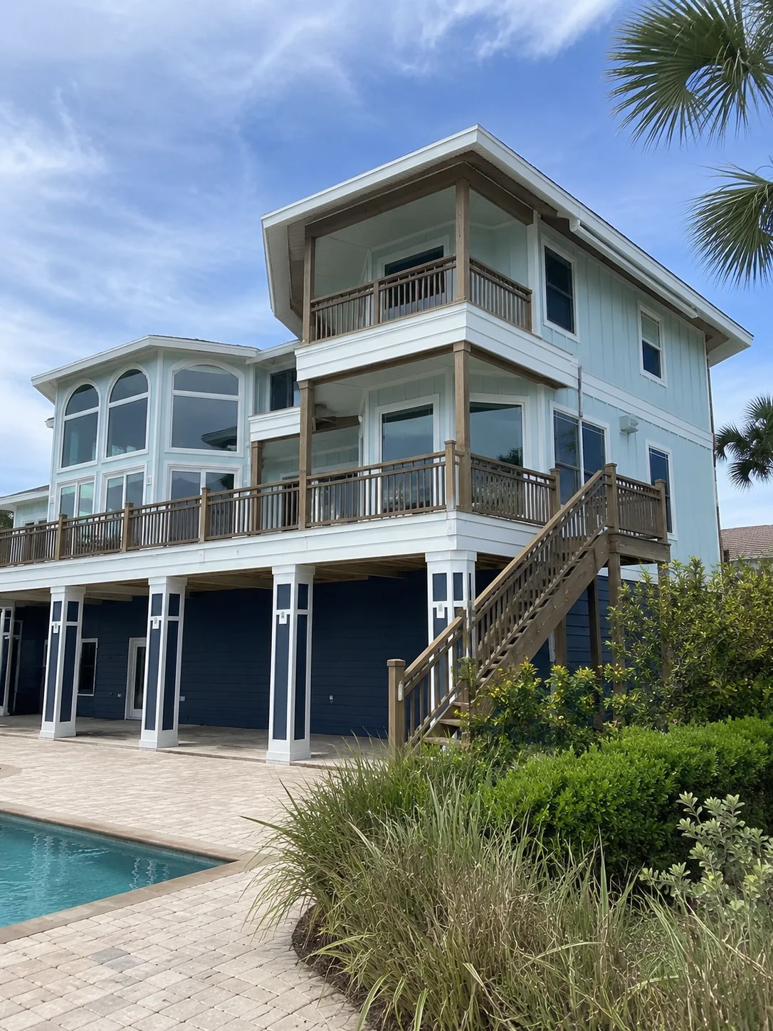 Freshly painted Florida home exterior