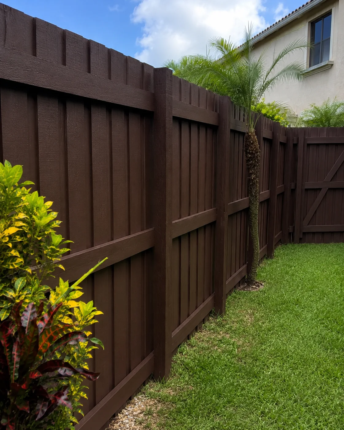 Fence painting and staining project